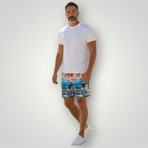 Tommy Bahama Relax Mens Board Shorts XXL Hawaiian Floral Palm‎ Beach Swim Trunks
